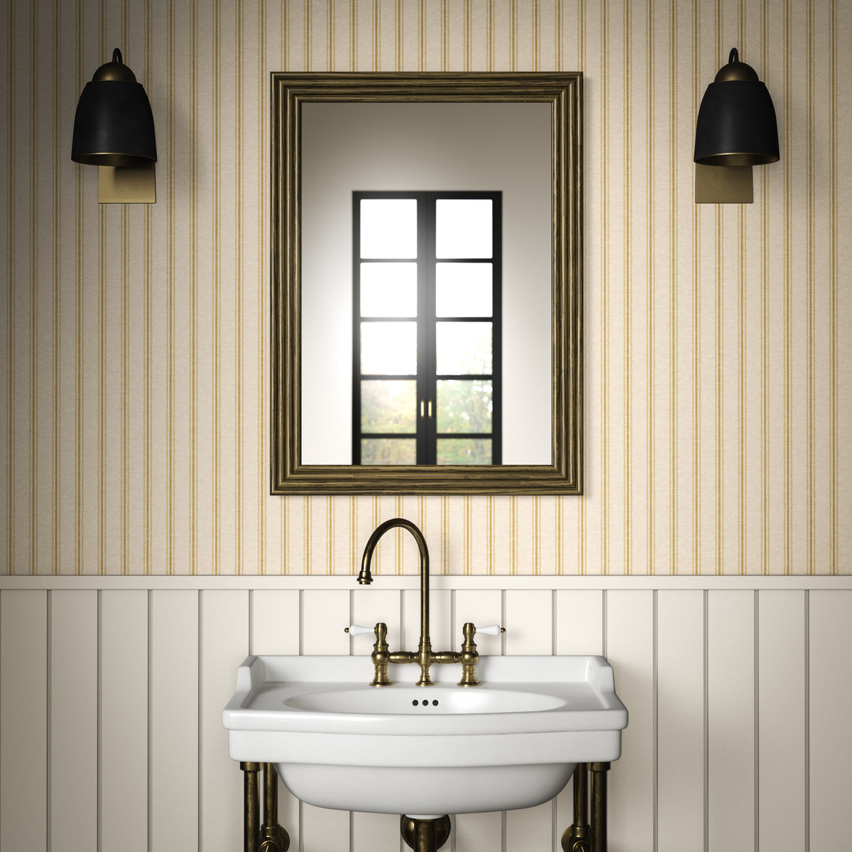 Aline Wallpaper in Ochre color - pattern number PWC100002.4.0 - by The Pure Edit in the Sustainable Wallcovering collection