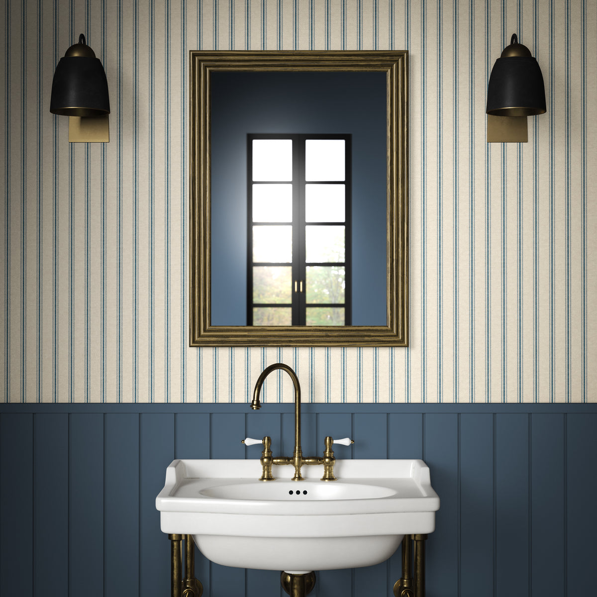 Aline Wallpaper in Indigo color - pattern number PWC100002.5.0 - by The Pure Edit in the Sustainable Wallcovering collection