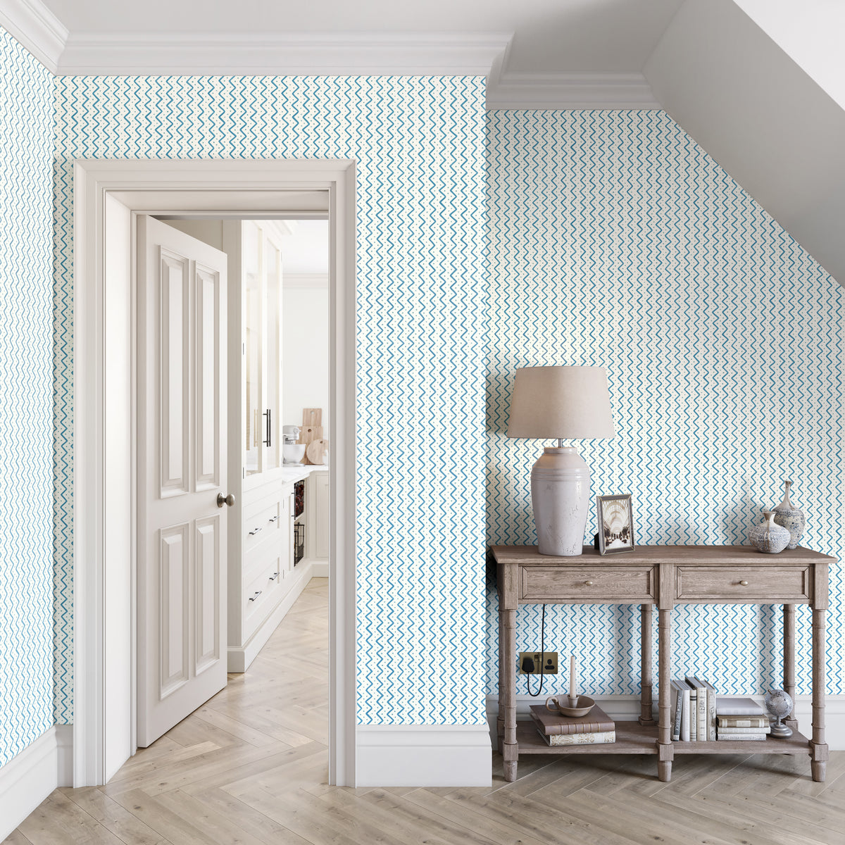 Azmi Wallpaper in Chambray color - pattern number PWC100003.15.0 - by The Pure Edit in the Sustainable Wallcovering collection