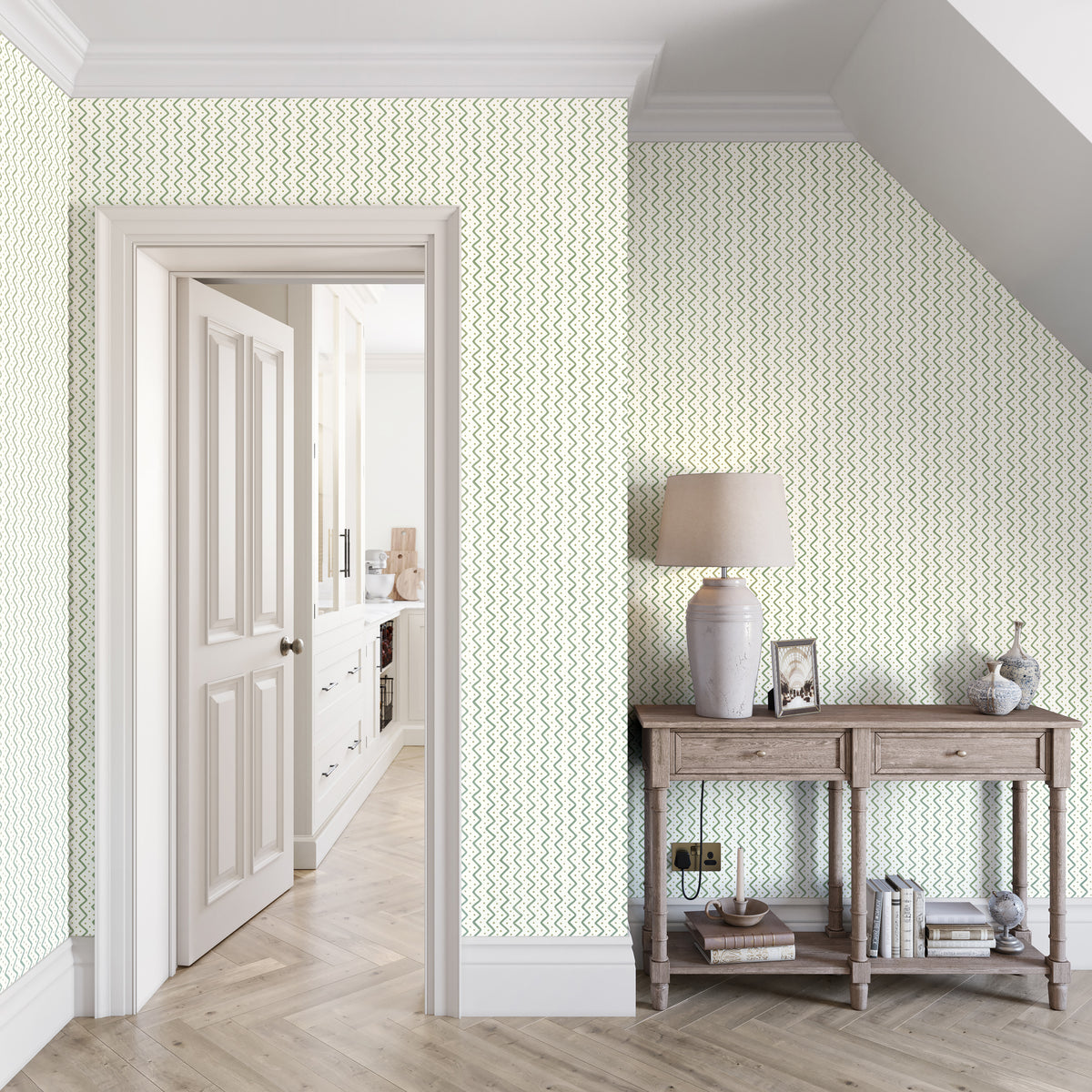 Azmi Wallpaper in Sage color - pattern number PWC100003.3.0 - by The Pure Edit in the Sustainable Wallcovering collection