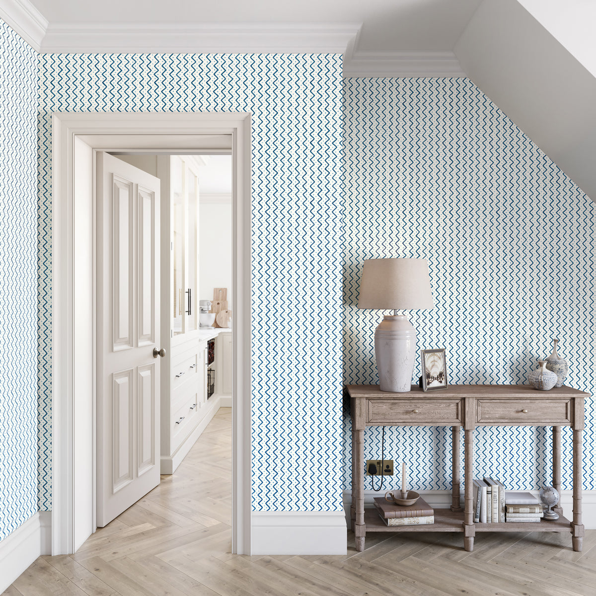 Azmi Wallpaper in Ocean color - pattern number PWC100003.5.0 - by The Pure Edit in the Sustainable Wallcovering collection