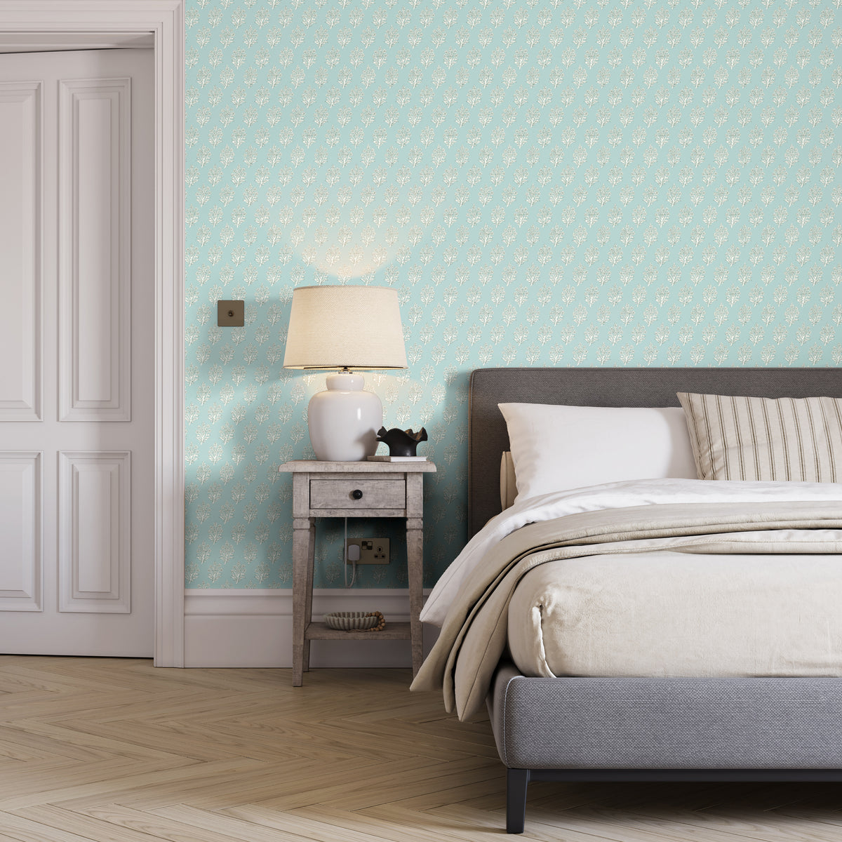 Dabu Wallpaper in Mineral color - pattern number PWC100006.13.0 - by The Pure Edit in the Sustainable Wallcovering collection