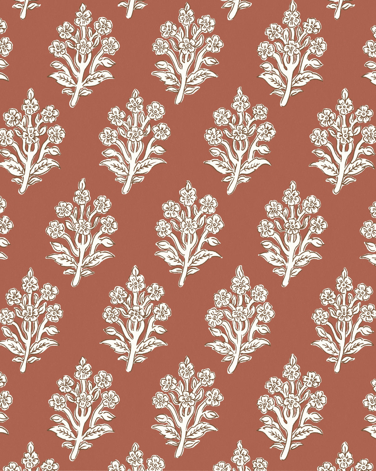 Dabu Wallpaper in Madder color - pattern number PWC100006.924.0 - by The Pure Edit in the Sustainable Wallcovering collection