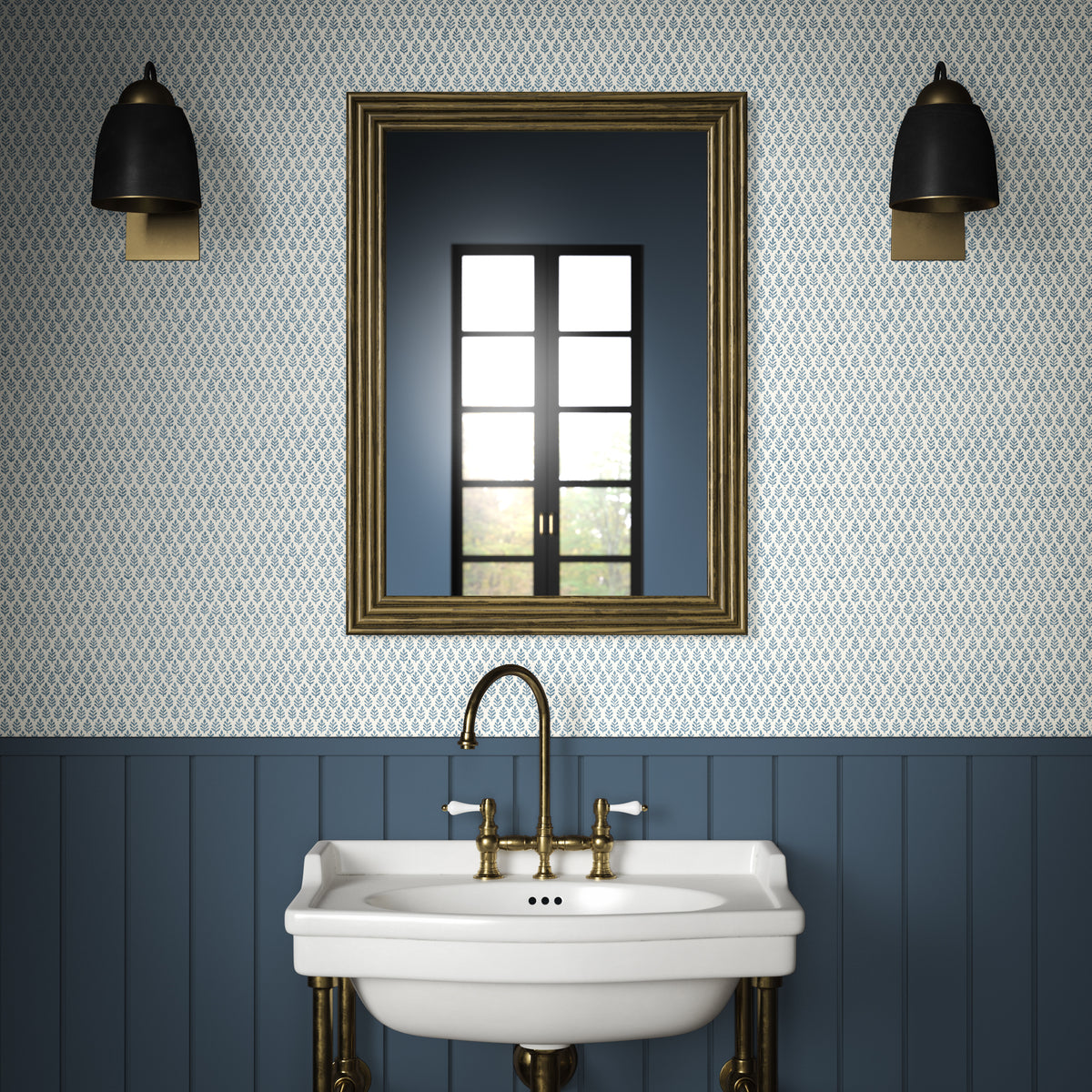 Folia Wallpaper in Denim color - pattern number PWC100007.5.0 - by The Pure Edit in the Sustainable Wallcovering collection