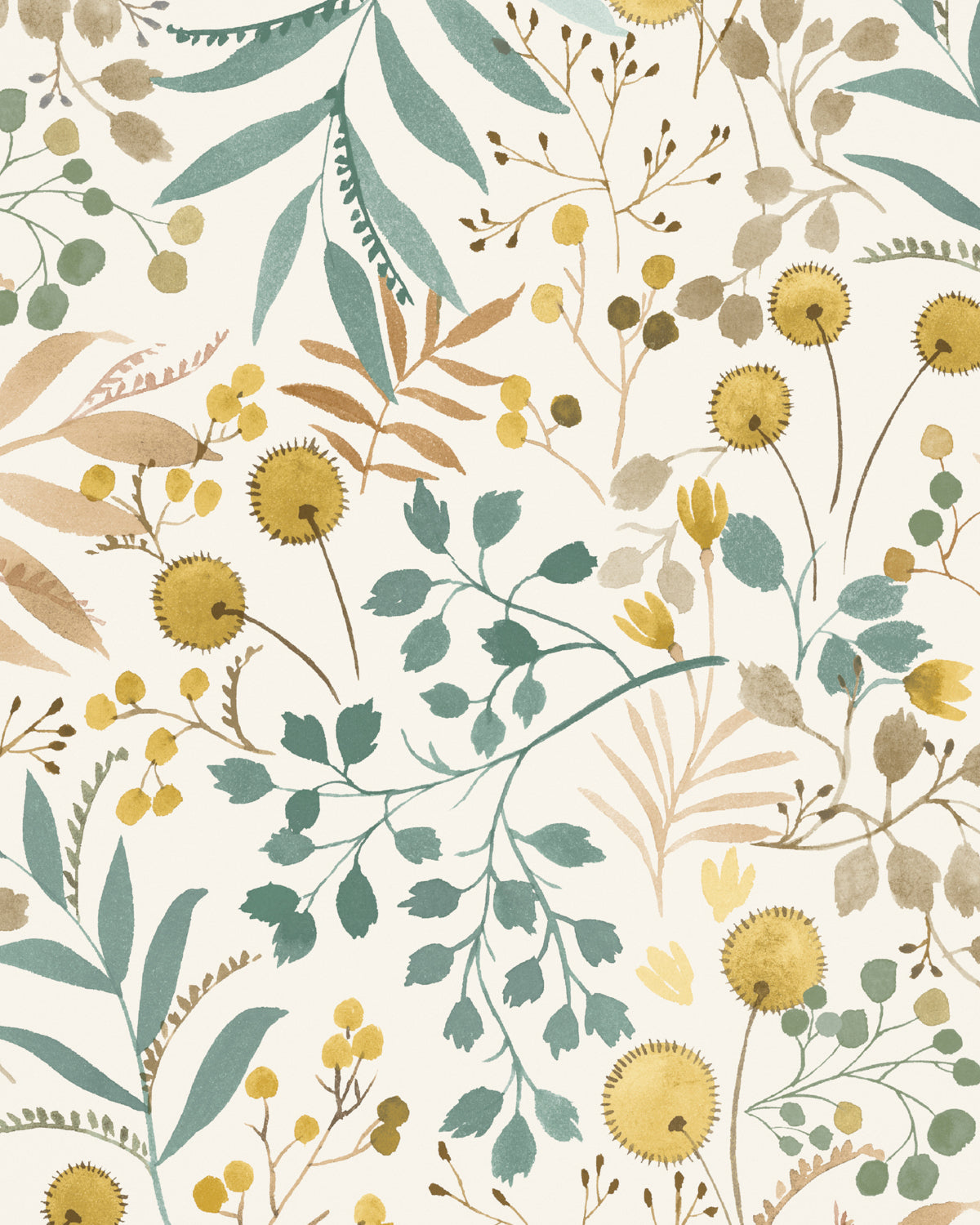 Hina Wallpaper in Marigold color - pattern number PWC100009.354.0 - by The Pure Edit in the Sustainable Wallcovering collection