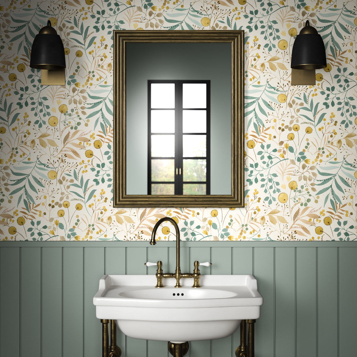 Hina Wallpaper in Marigold color - pattern number PWC100009.354.0 - by The Pure Edit in the Sustainable Wallcovering collection