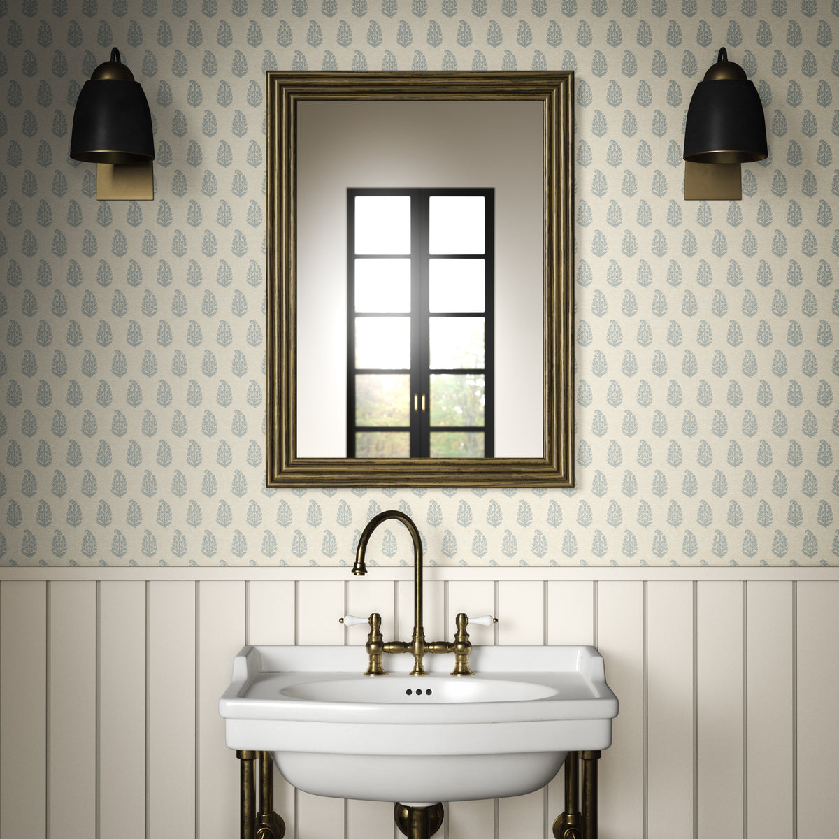 Indira Wallpaper in Chambray color - pattern number PWC100012.15.0 - by The Pure Edit in the Sustainable Wallcovering collection