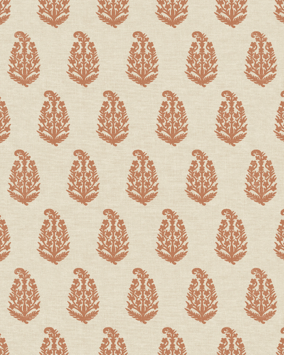 Indira Wallpaper in Rust color - pattern number PWC100012.24.0 - by The Pure Edit in the Sustainable Wallcovering collection