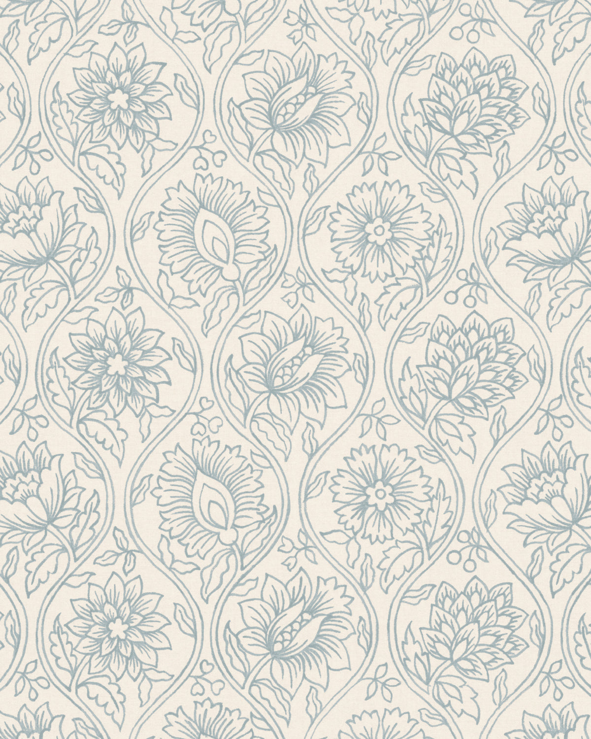 Lotus Wallpaper in Sky color - pattern number PWC100013.15.0 - by The Pure Edit in the Sustainable Wallcovering collection