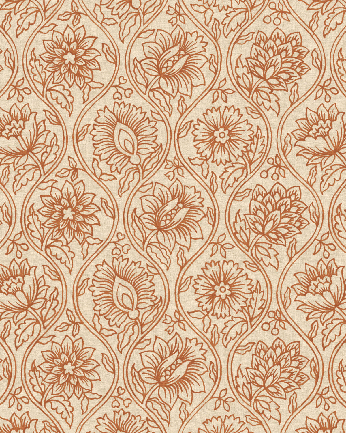 Lotus Wallpaper in Ginger color - pattern number PWC100013.24.0 - by The Pure Edit in the Sustainable Wallcovering collection