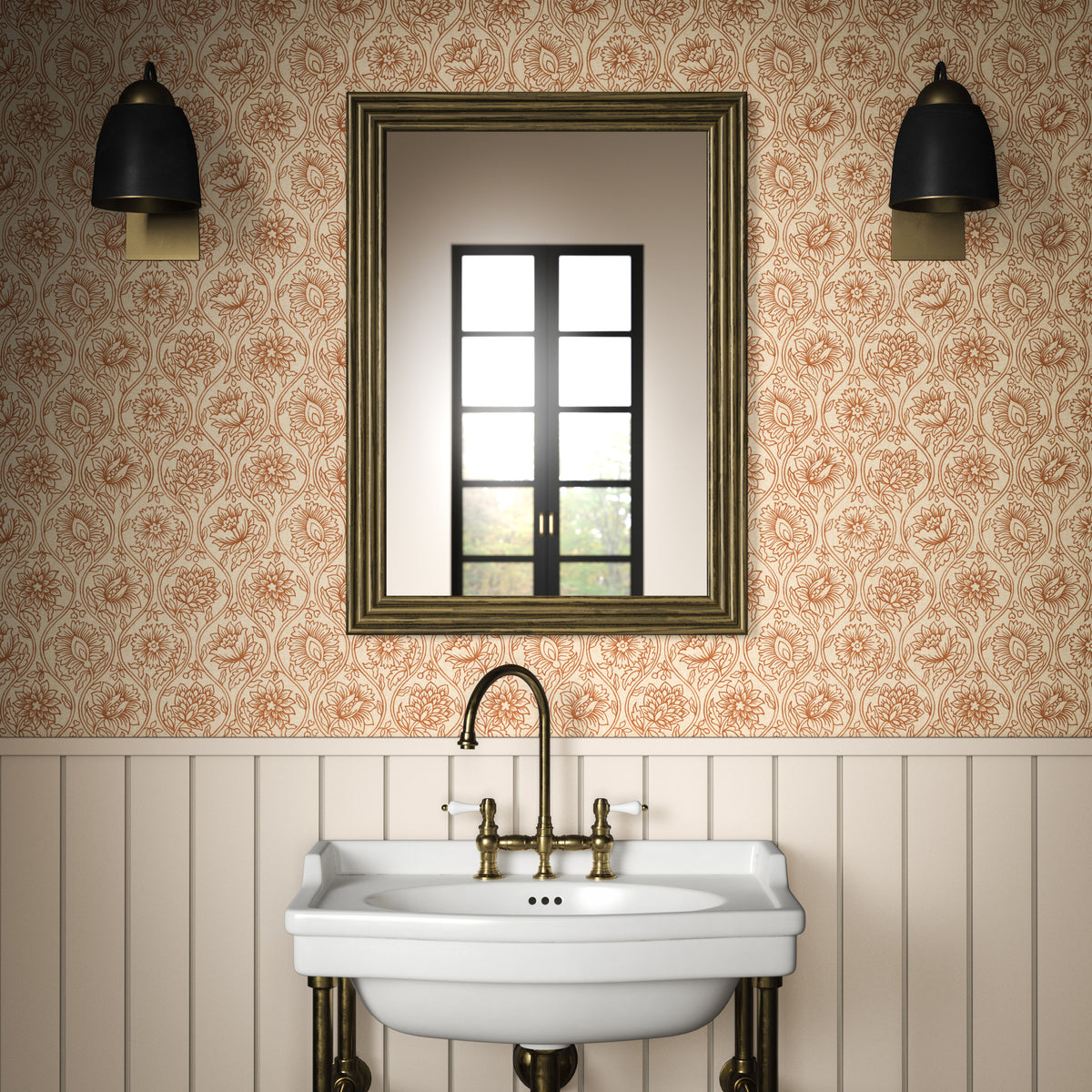 Lotus Wallpaper in Ginger color - pattern number PWC100013.24.0 - by The Pure Edit in the Sustainable Wallcovering collection