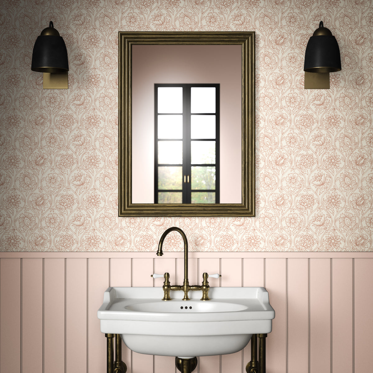 Lotus Wallpaper in Bay Rose color - pattern number PWC100013.7.0 - by The Pure Edit in the Sustainable Wallcovering collection