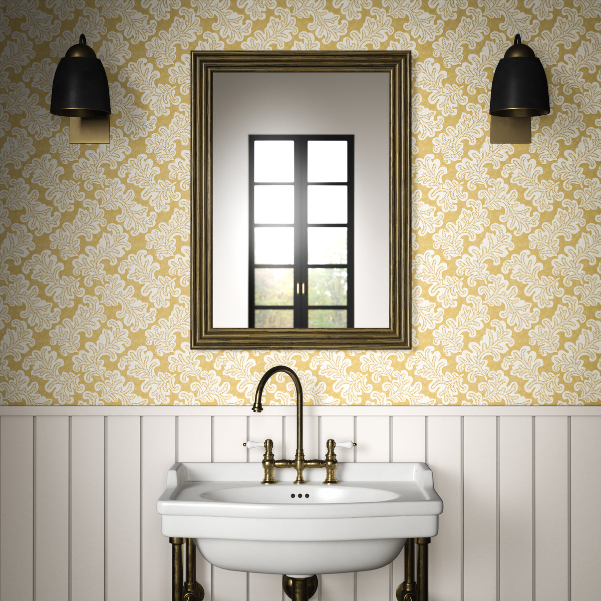 Odila Wallpaper in Honey color - pattern number PWC100017.4.0 - by The Pure Edit in the Sustainable Wallcovering collection