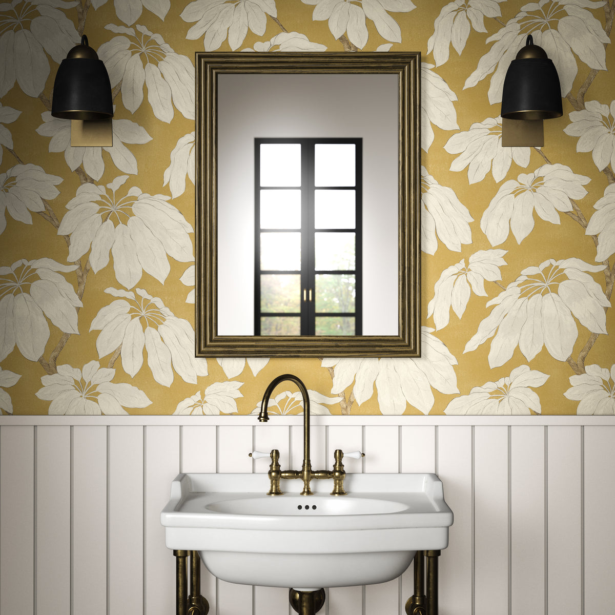 Pondicherry Wallpaper in Saffron color - pattern number PWC100019.4.0 - by The Pure Edit in the Sustainable Wallcovering collection