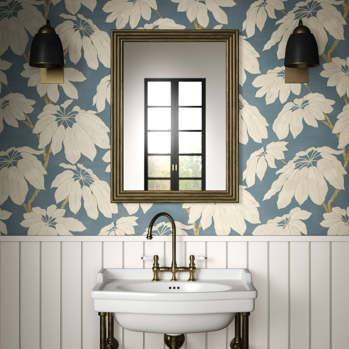 Pondicherry Wallpaper in Denim color - pattern number PWC100019.516.0 - by The Pure Edit in the Sustainable Wallcovering collection