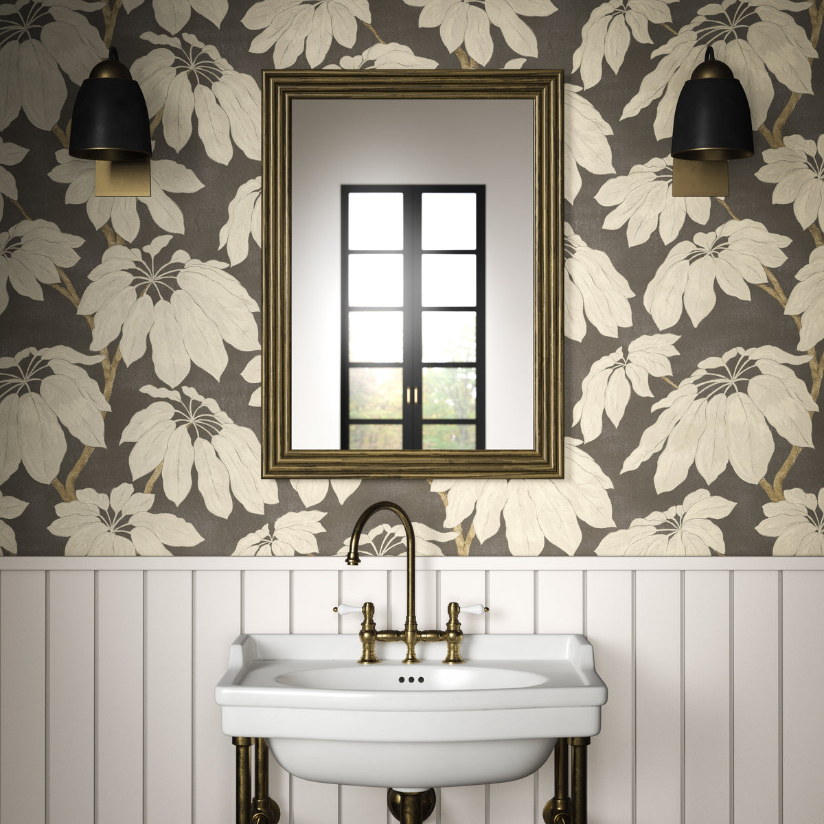 Pondicherry Wallpaper in Smoke color - pattern number PWC100019.816.0 - by The Pure Edit in the Sustainable Wallcovering collection