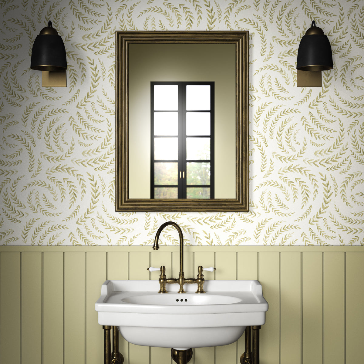 Shida Wallpaper in Willow color - pattern number PWC100020.23.0 - by The Pure Edit in the Sustainable Wallcovering collection