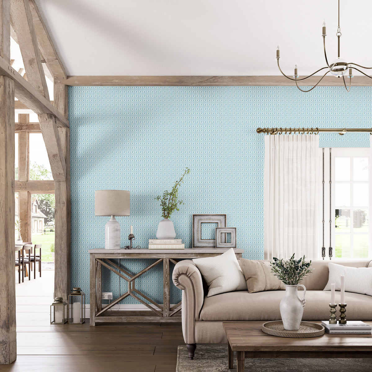 Sumana Wallpaper in Chambray color - pattern number PWC100021.15.0 - by The Pure Edit in the Sustainable Wallcovering collection