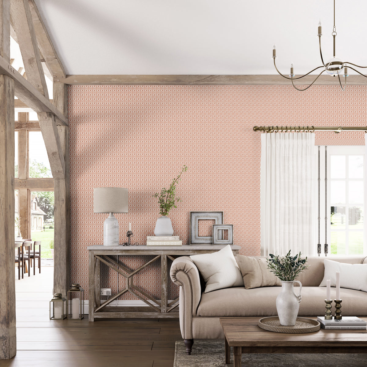 Sumana Wallpaper in Madder color - pattern number PWC100021.24.0 - by The Pure Edit in the Sustainable Wallcovering collection
