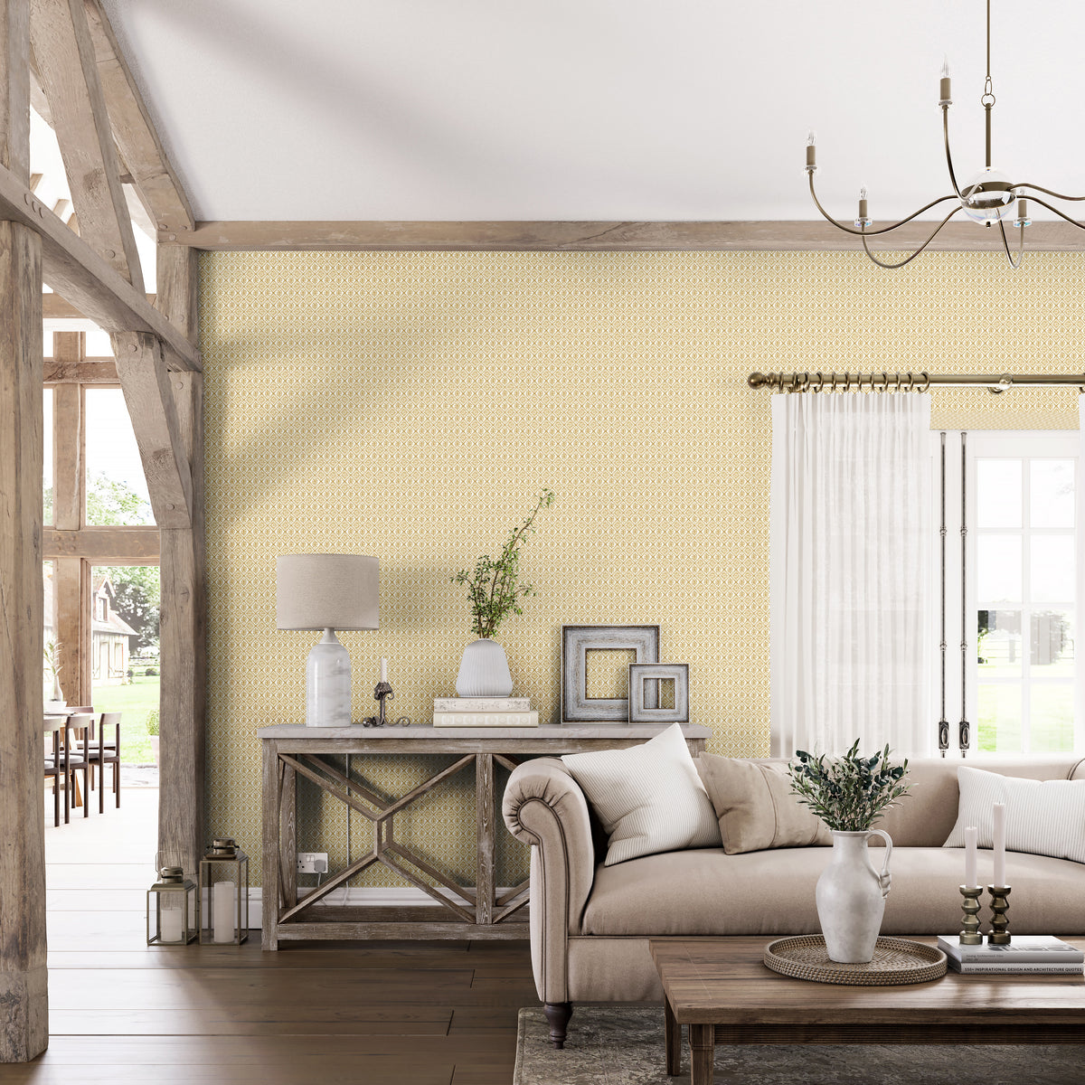 Sumana Wallpaper in Honey color - pattern number PWC100021.4.0 - by The Pure Edit in the Sustainable Wallcovering collection