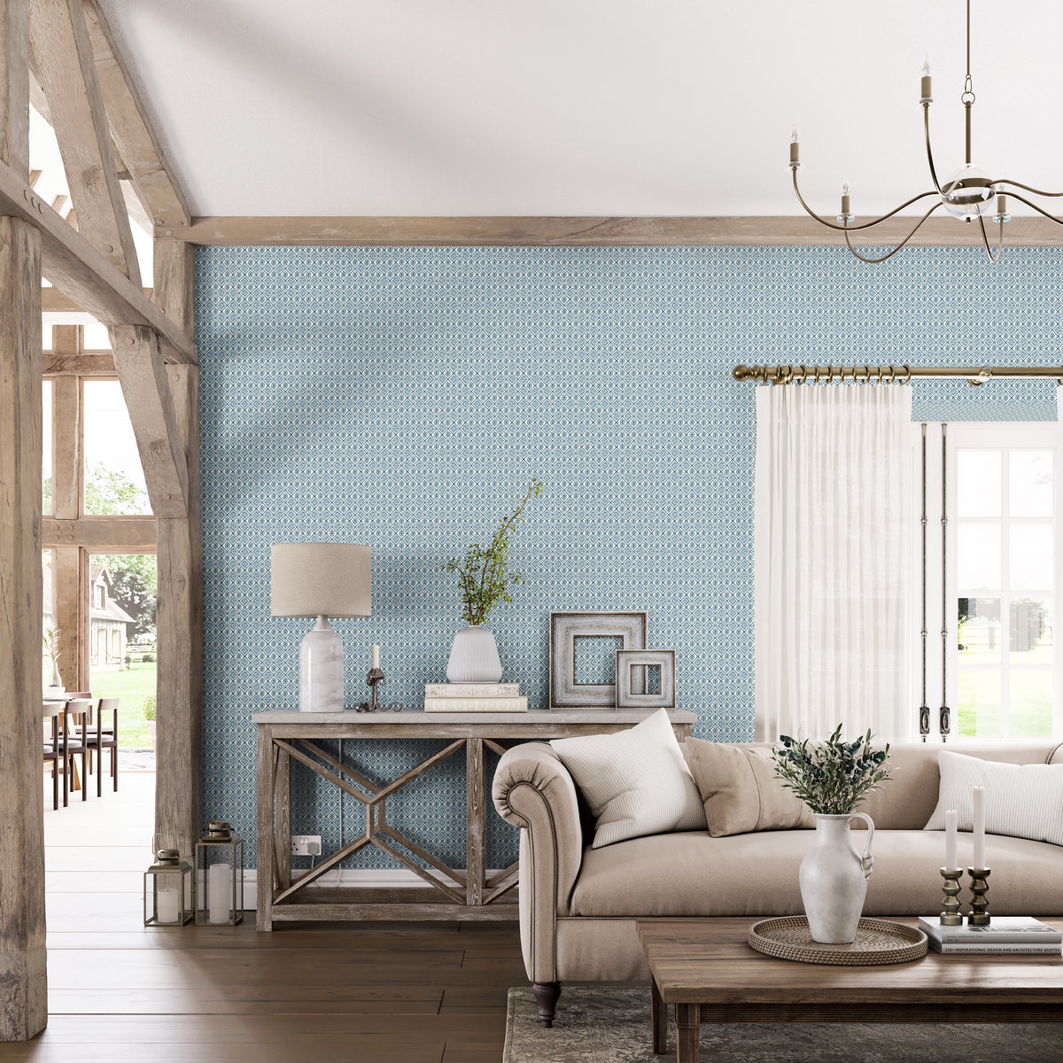 Sumana Wallpaper in Indigo color - pattern number PWC100021.50.0 - by The Pure Edit in the Sustainable Wallcovering collection