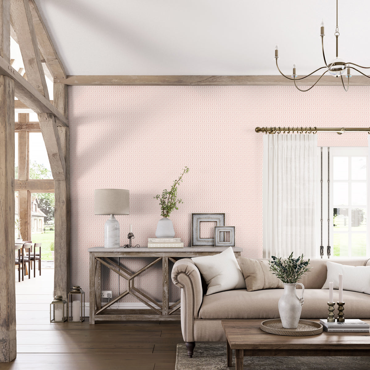 Sumana Wallpaper in Rose color - pattern number PWC100021.7.0 - by The Pure Edit in the Sustainable Wallcovering collection