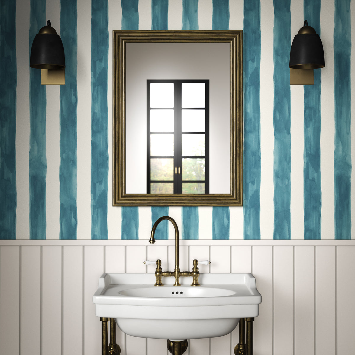 Tassa Grande Wallpaper in Ocean color - pattern number PWC100023.535.0 - by The Pure Edit in the Sustainable Wallcovering collection