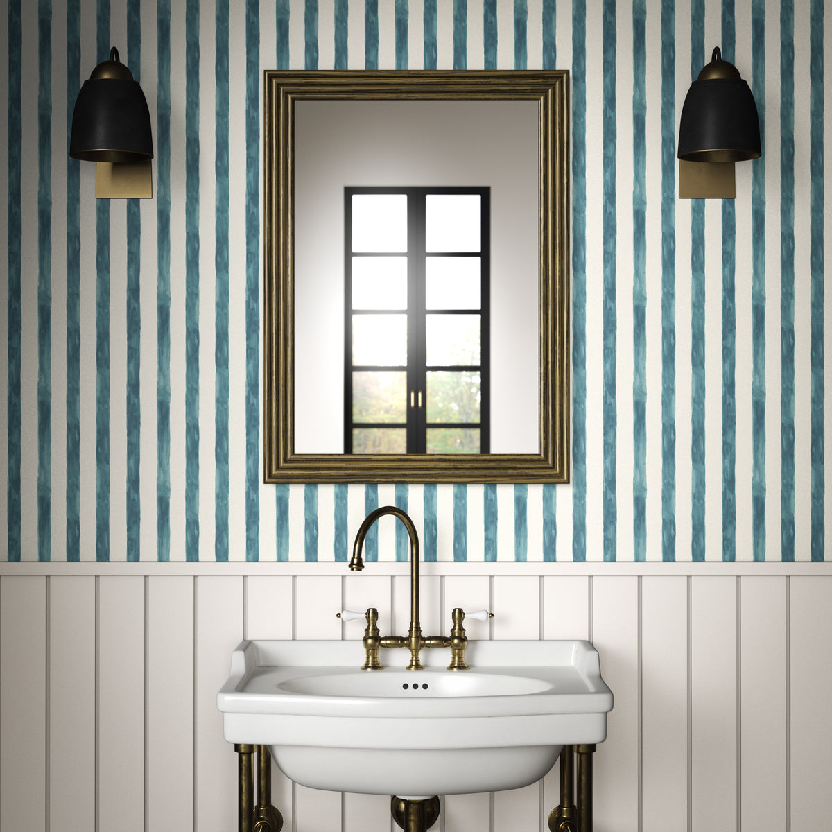 Tassa Petite Wallpaper in Ocean color - pattern number PWC100024.535.0 - by The Pure Edit in the Sustainable Wallcovering collection