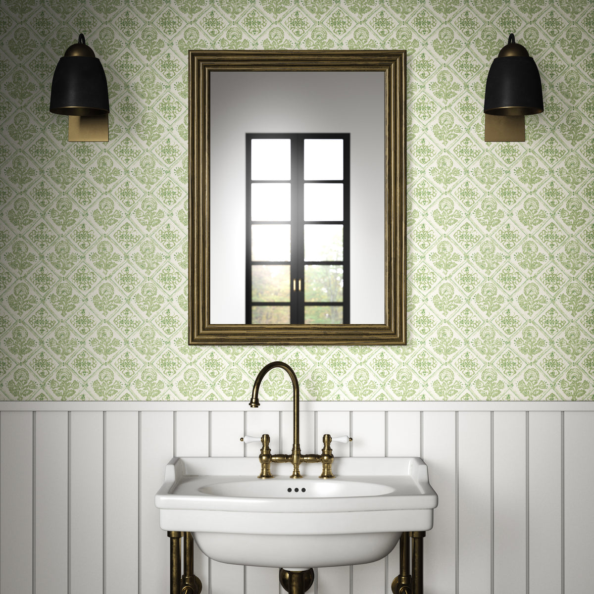 Watika Wallpaper in Parsley color - pattern number PWC100025.30.0 - by The Pure Edit in the Sustainable Wallcovering collection