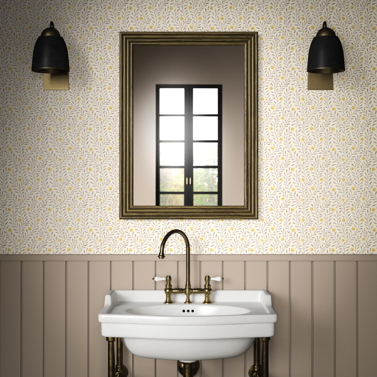 Yasmina Wallpaper in Honey color - pattern number PWC100026.416.0 - by The Pure Edit in the Sustainable Wallcovering collection