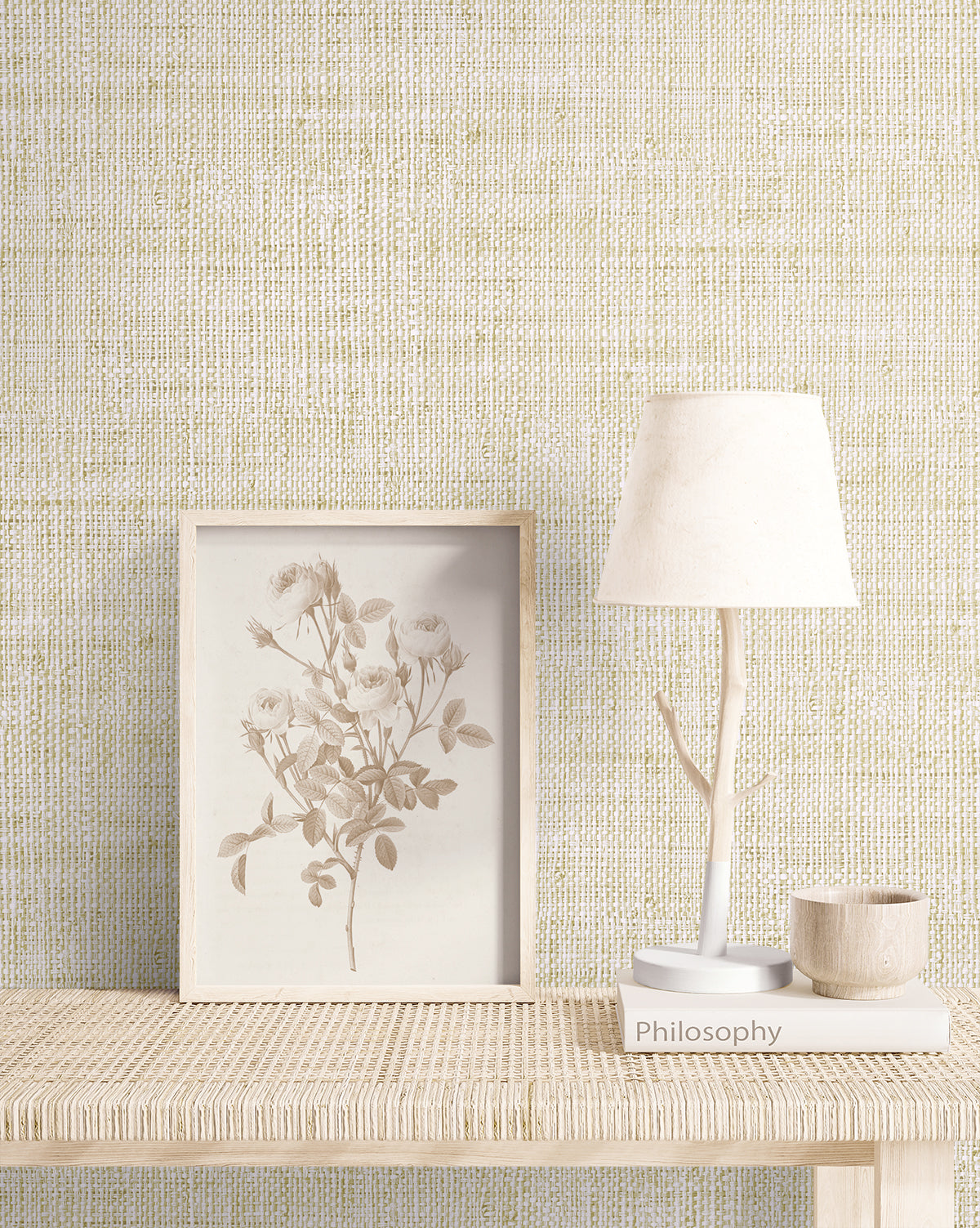 Wild Bind wallpaper in ivory color - pattern number RA40311 - by Seabrook in the Raffia collection