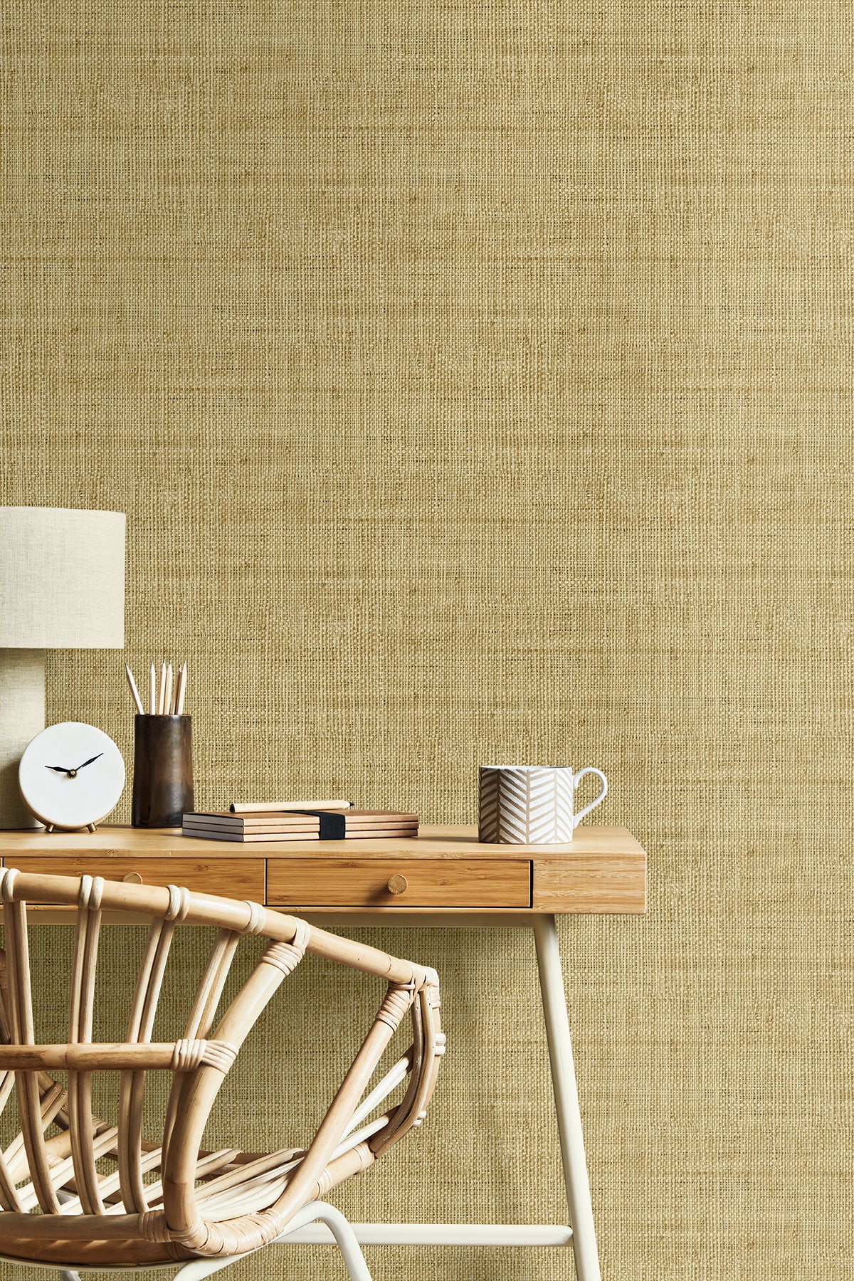 Wild Bind wallpaper in wheat color - pattern number RA40315 - by Seabrook in the Raffia collection