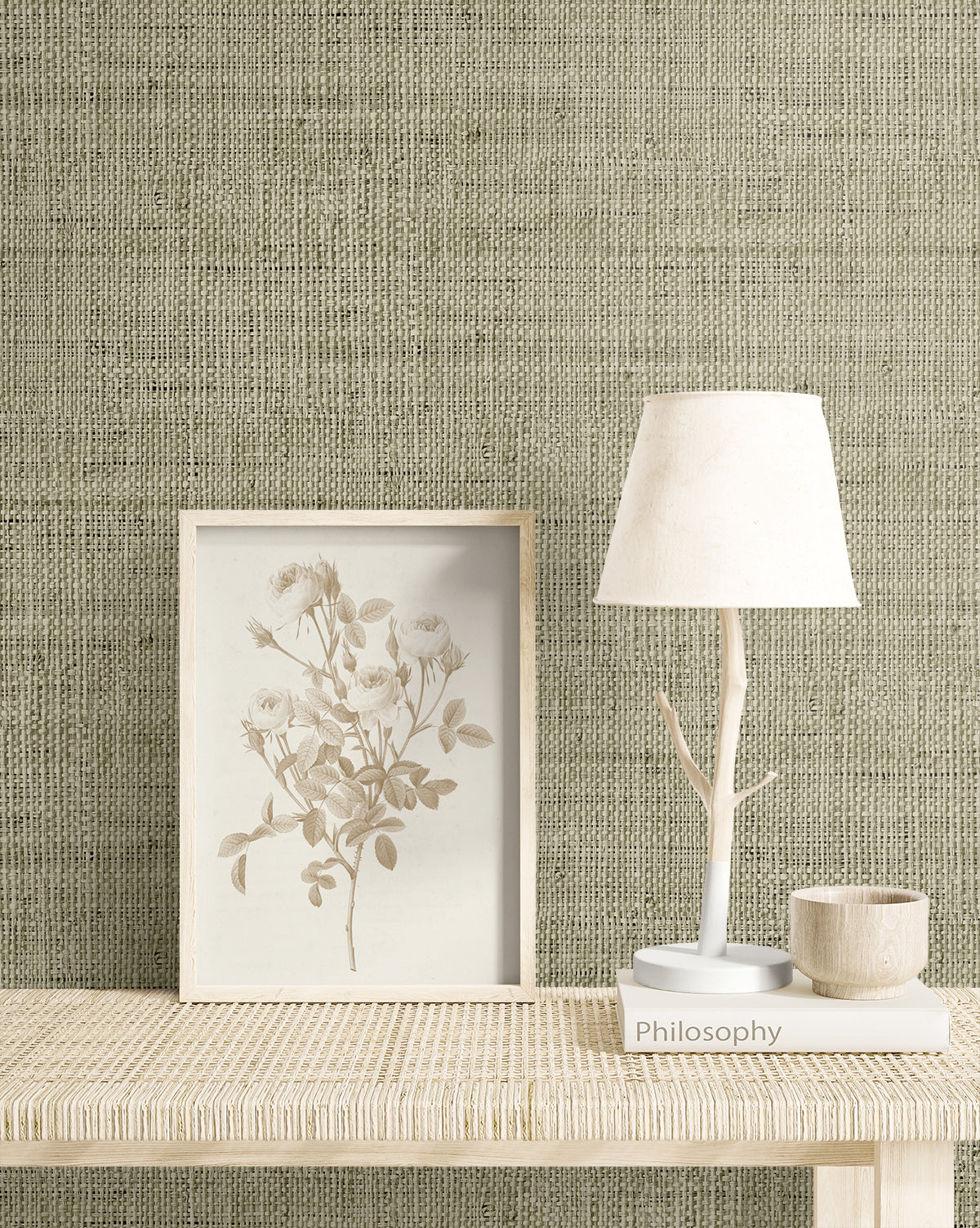 Wild Bind wallpaper in taupe color - pattern number RA40317 - by Seabrook in the Raffia collection