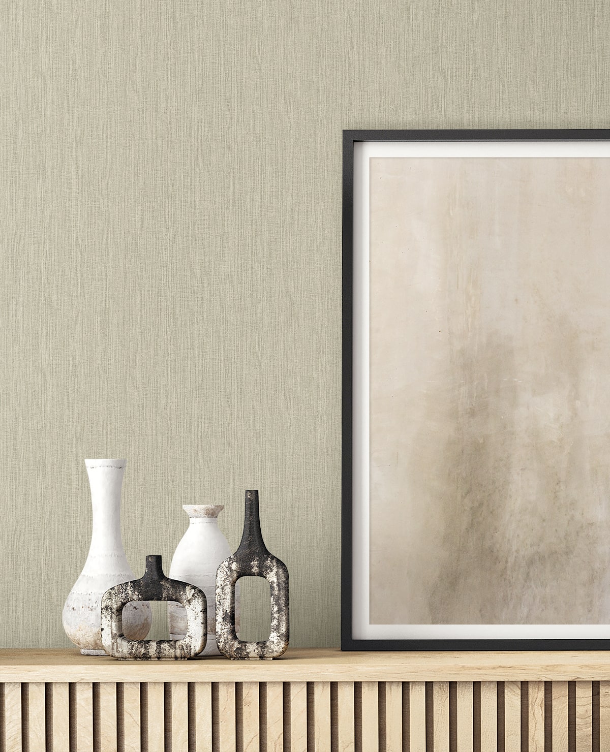 Natural Tether wallpaper in seashell color - pattern number RA41522 - by Seabrook in the Raffia collection