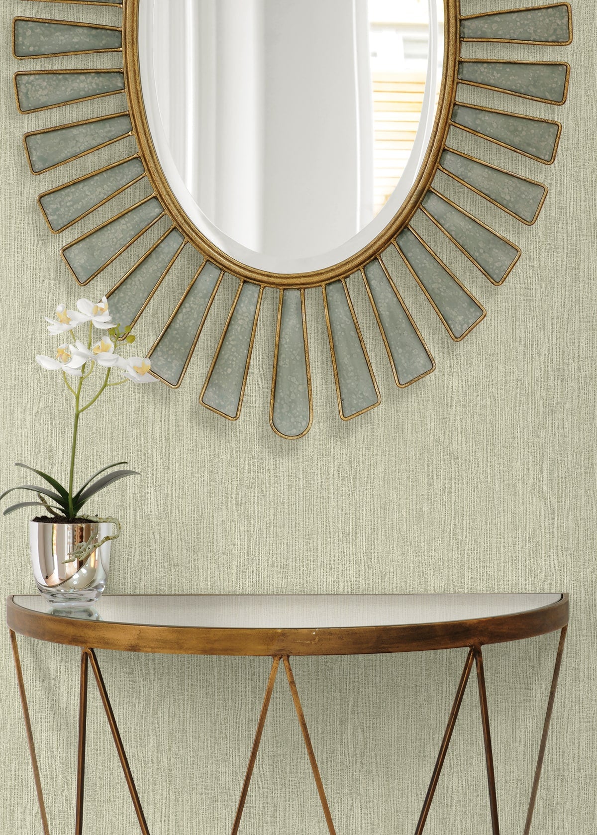 Natural Tether wallpaper in oyster color - pattern number RA41526 - by Seabrook in the Raffia collection