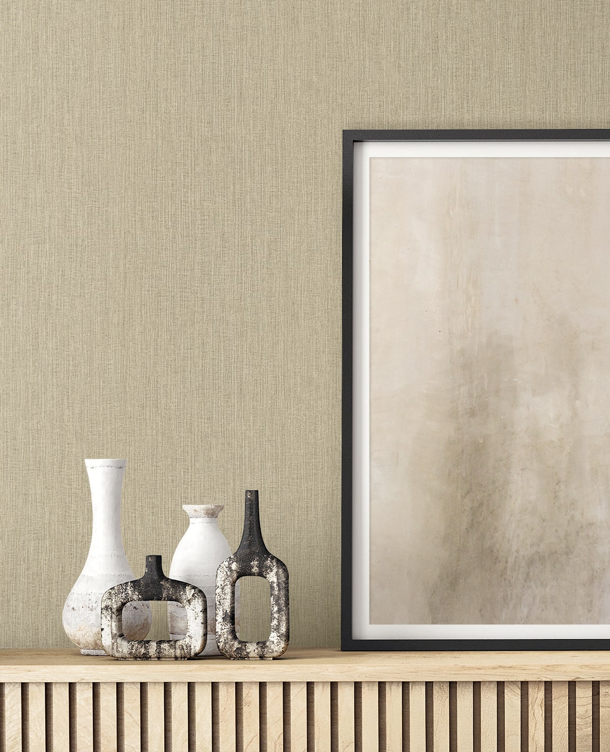 Natural Tether wallpaper in beige color - pattern number RA41528 - by Seabrook in the Raffia collection