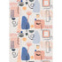 Abstract 4 Panel Mural in multi-colored color - pattern number RB249 - by Grandeco in the Day Dreamers collection
