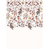 Floral 4 Panel Mural in brown color - pattern number RB278 - by Grandeco in the Day Dreamers collection