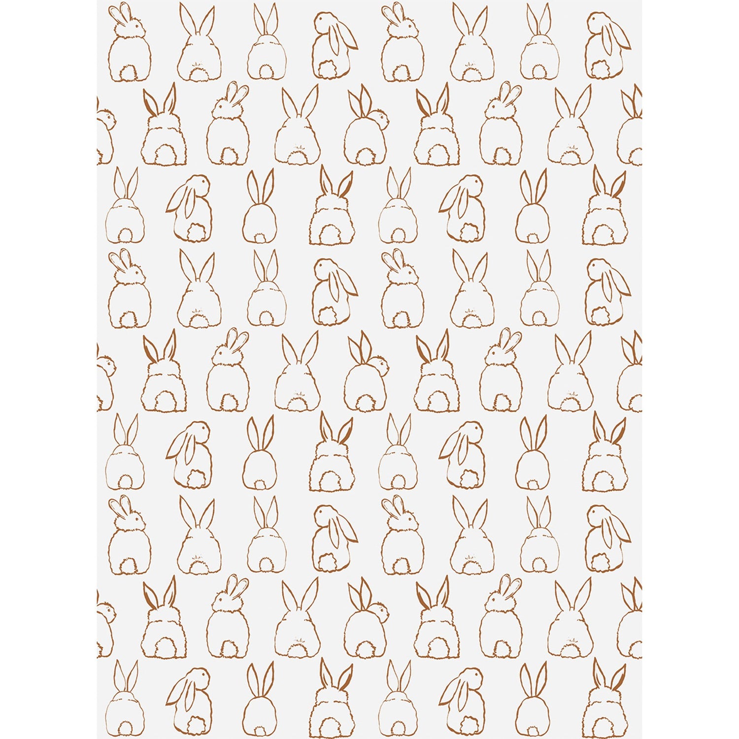 Bunnies 4 Panel Mural in beige color - pattern number RB306 - by Grandeco in the Day Dreamers collection
