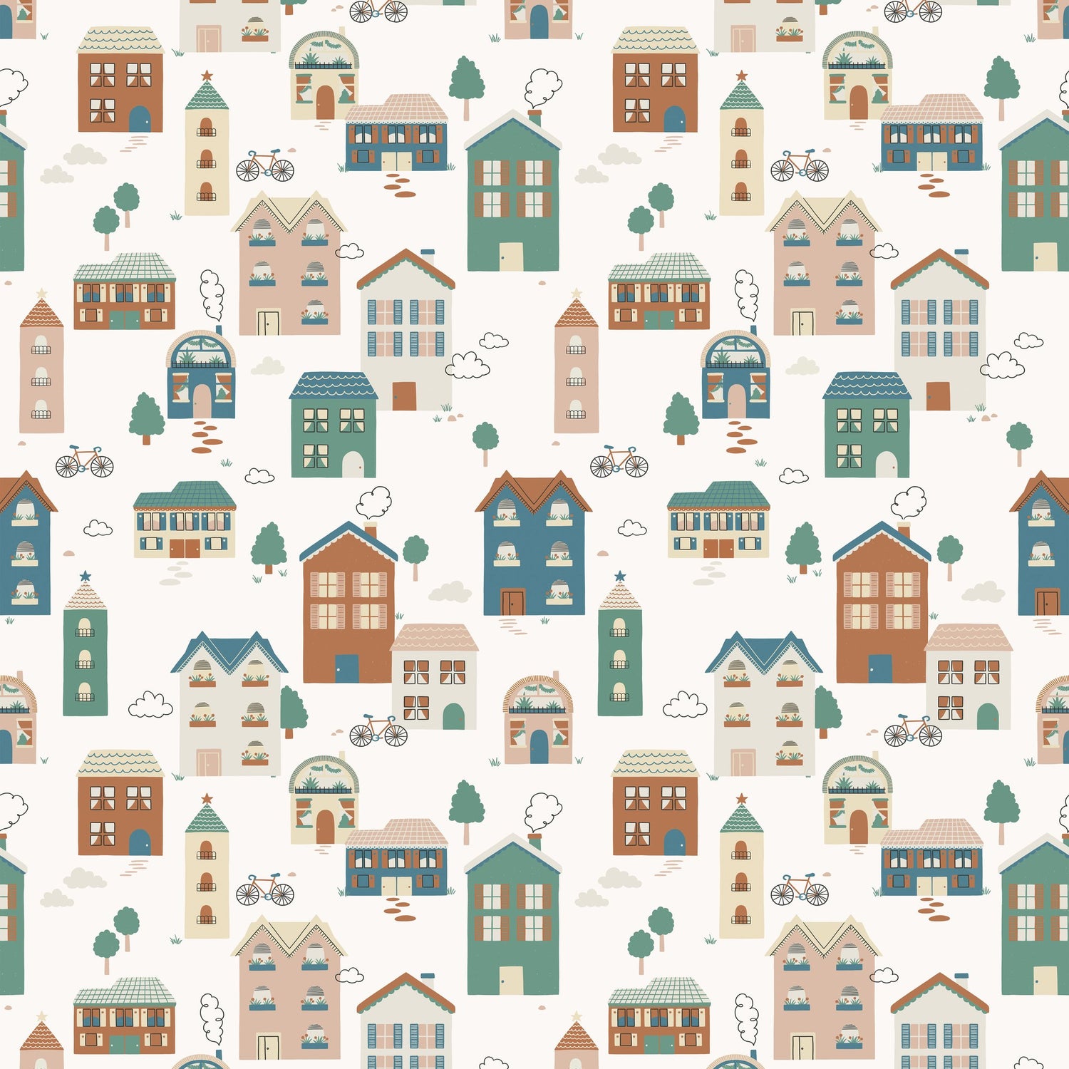 Wood Plain 4 Panel Mural in multi-colored color - pattern number RB393 - by Grandeco in the Day Dreamers collection