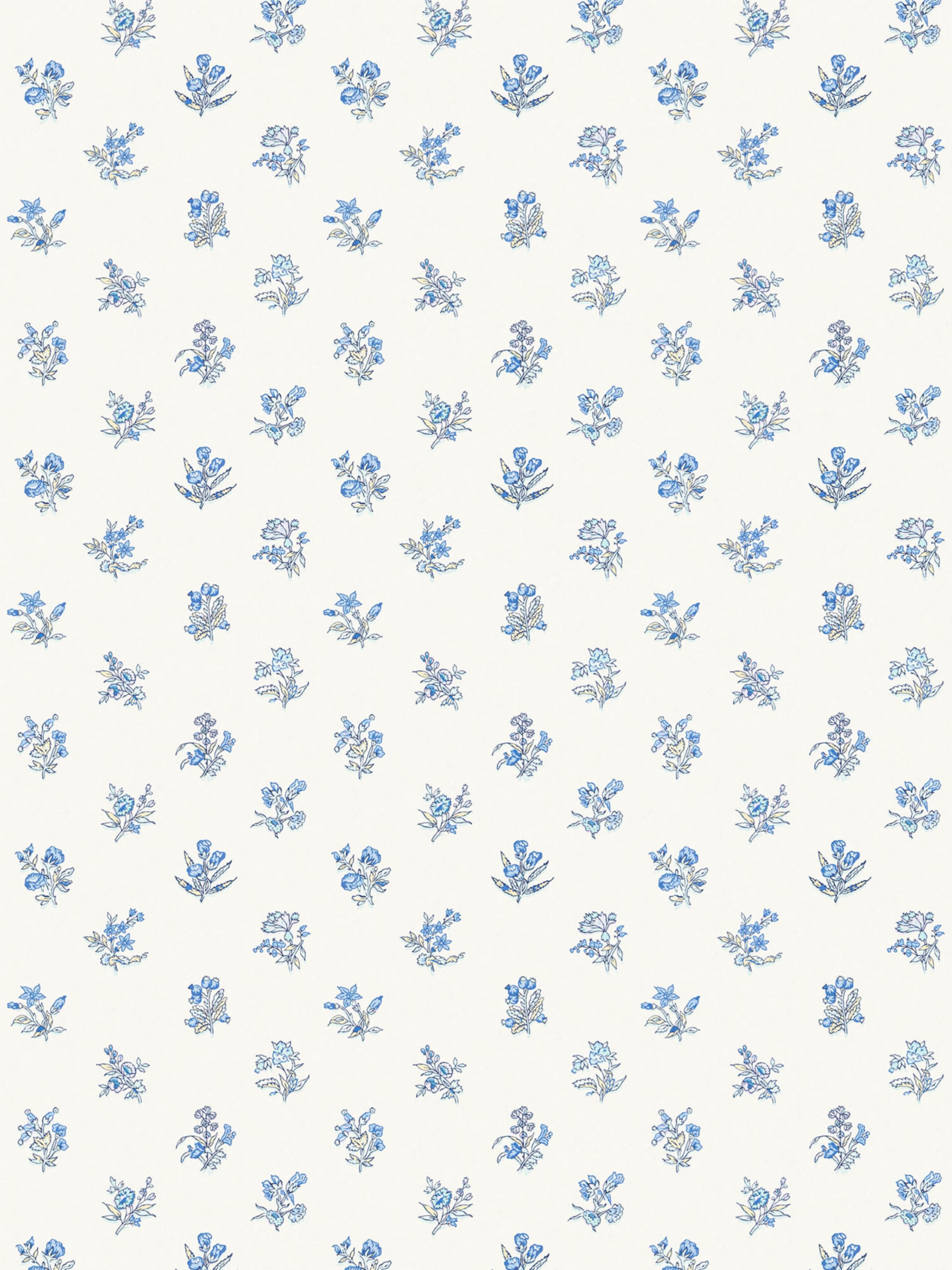 Summer Flora wallpaper in aqua bluejay color - pattern number SC WP81053D0003 - by Scalamandre in the  collection