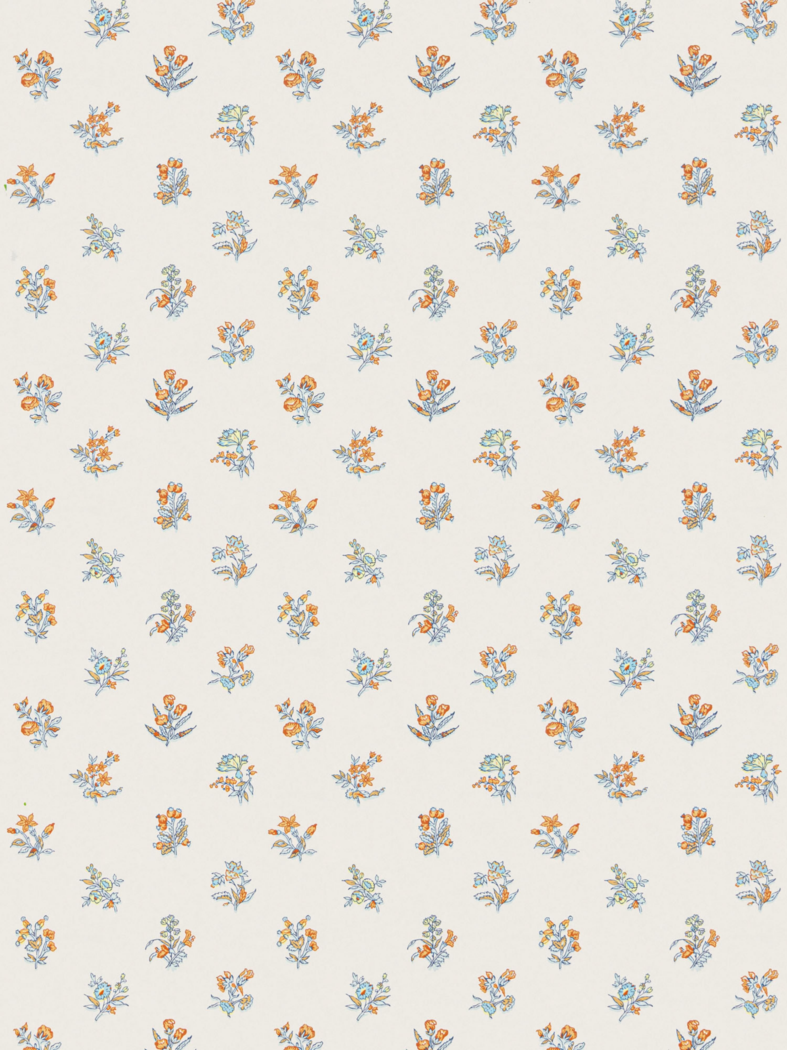Summer Flora wallpaper in tangerine sky color - pattern number SC WP81053D0005 - by Scalamandre in the  collection