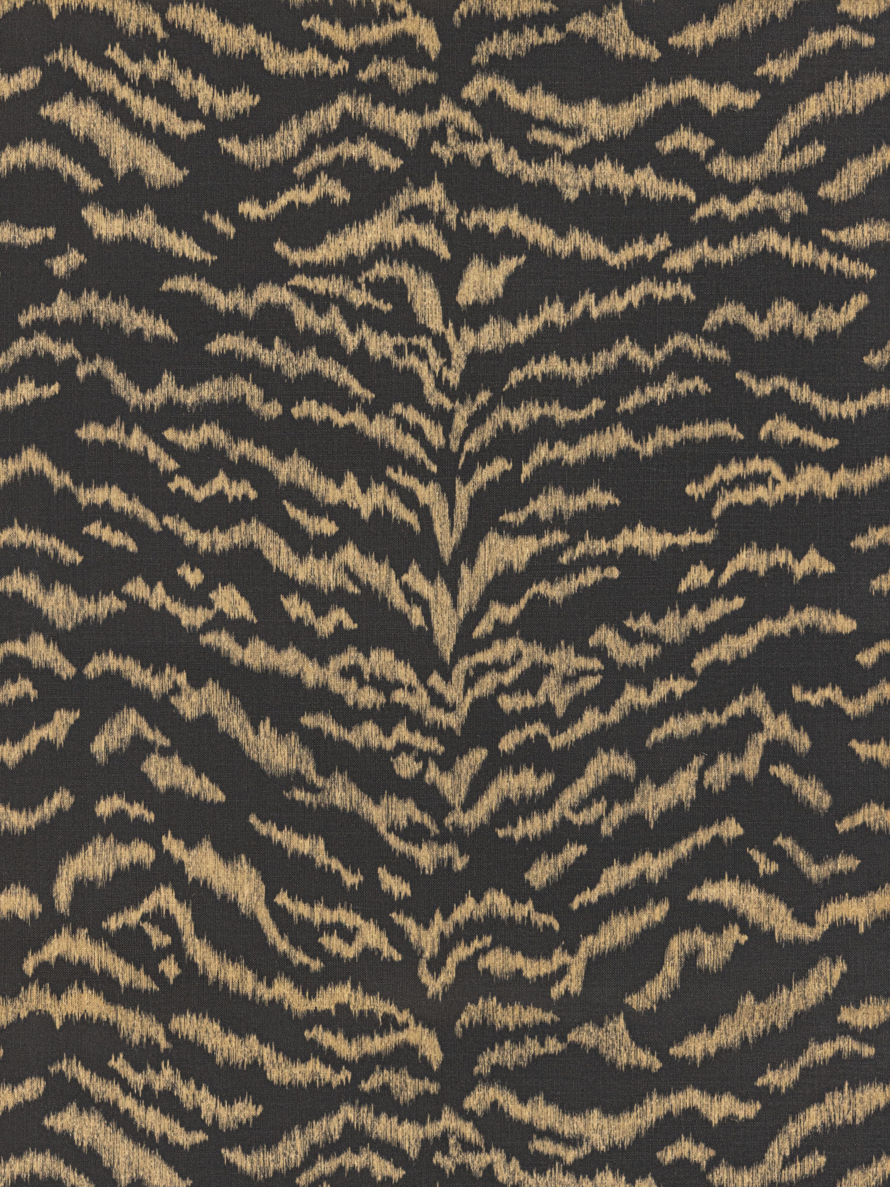 Tigress wallpaper in bronze on black color - pattern number SC 0006WP88506 - by Scalamandre in the  collection