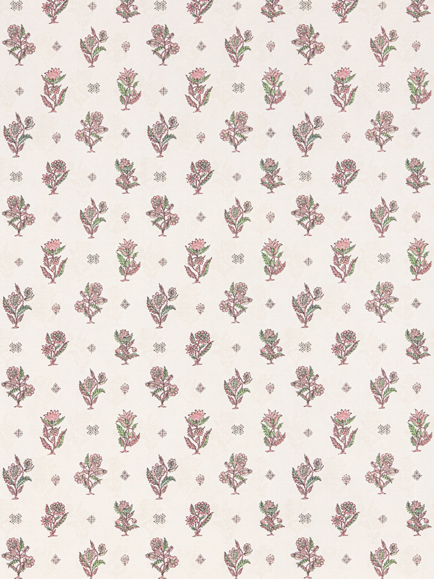 Calico wallpaper in peony color - pattern number SC WP88612D0002 - by Scalamandre in the  collection