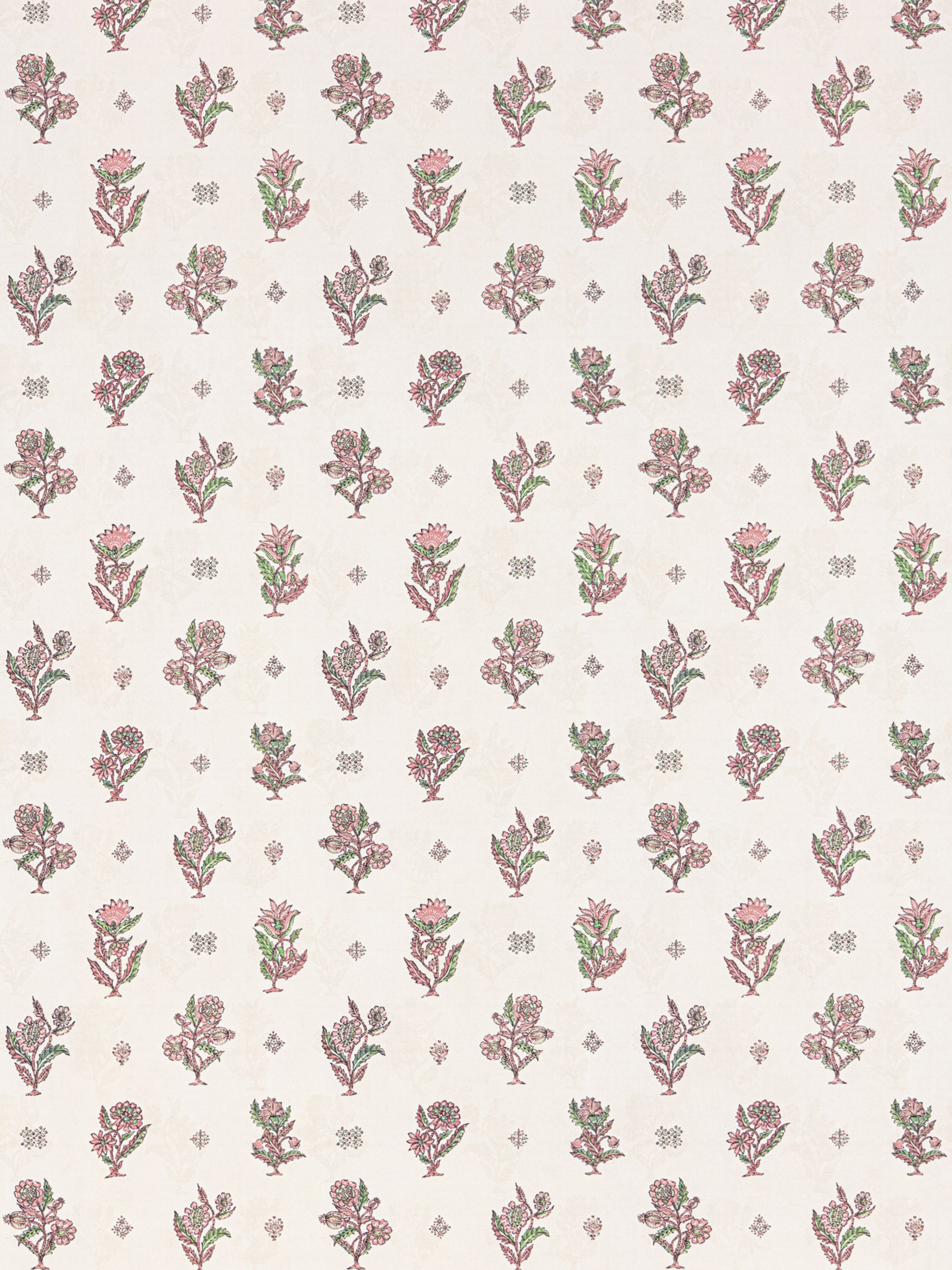 Calico wallpaper in peony color - pattern number SC WP88612D0002 - by Scalamandre in the  collection