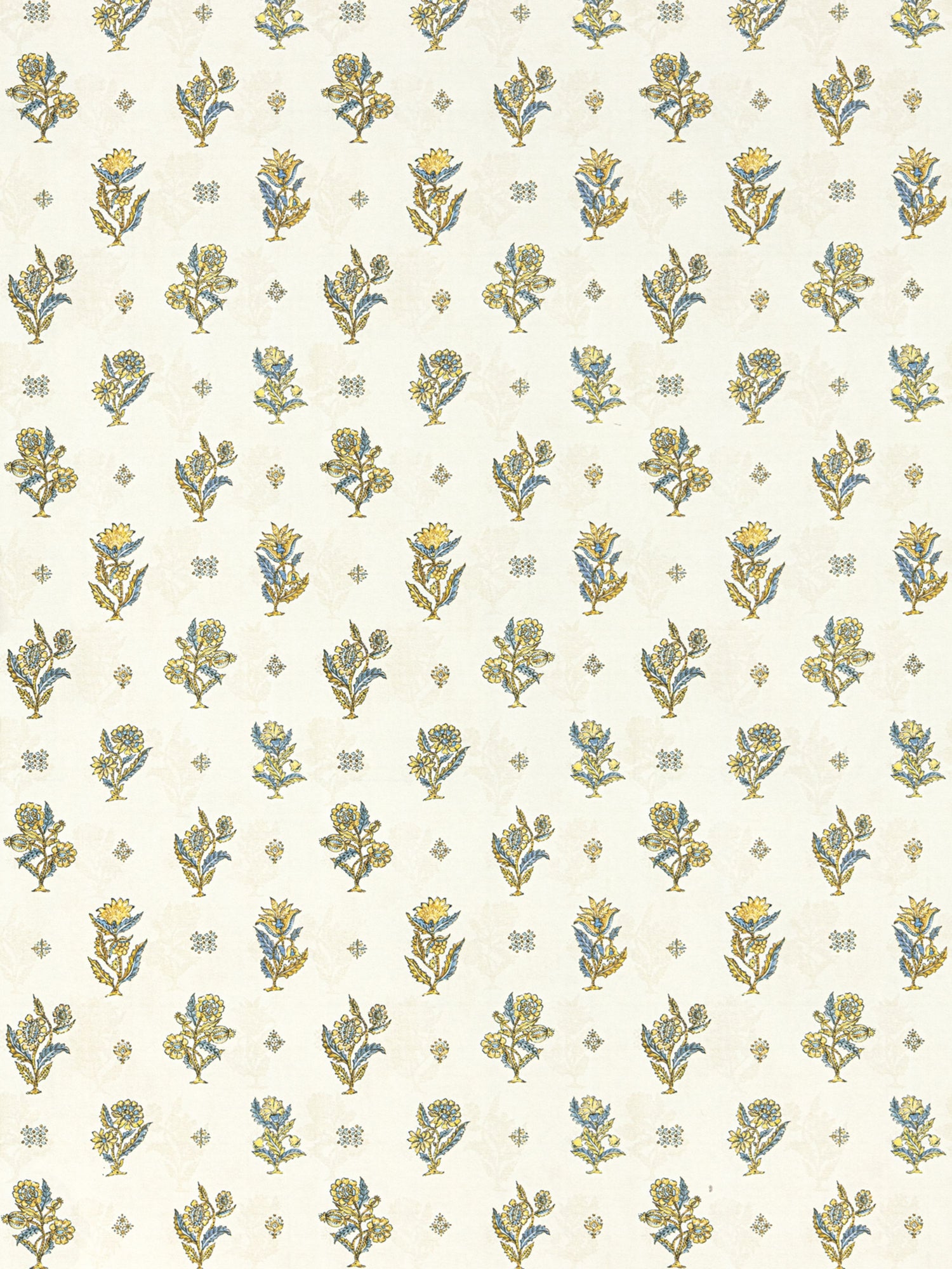 Calico wallpaper in golden sky color - pattern number SC WP88612D0003 - by Scalamandre in the  collection