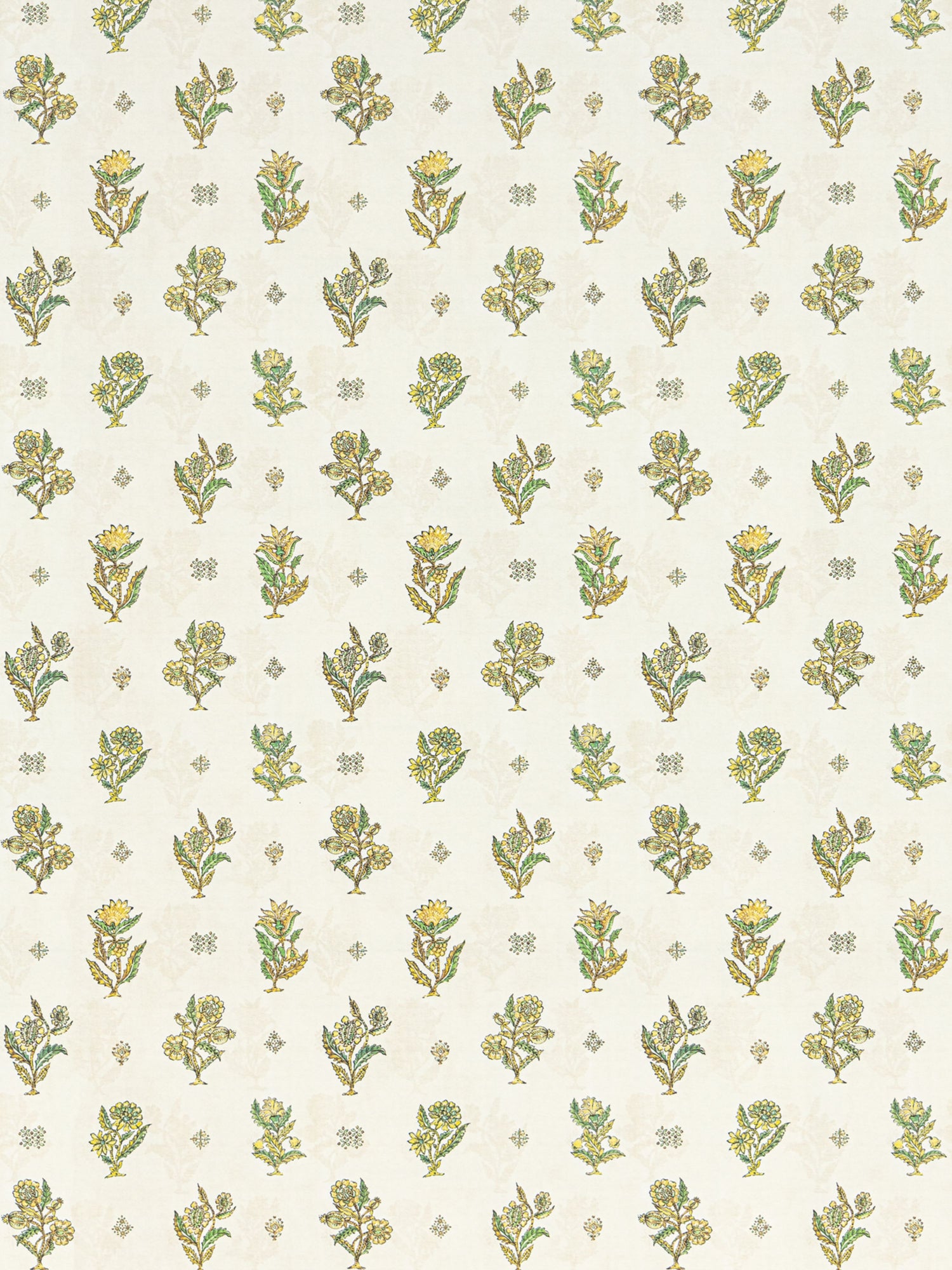 Calico wallpaper in lemongrass color - pattern number SC WP88612D0004 - by Scalamandre in the  collection