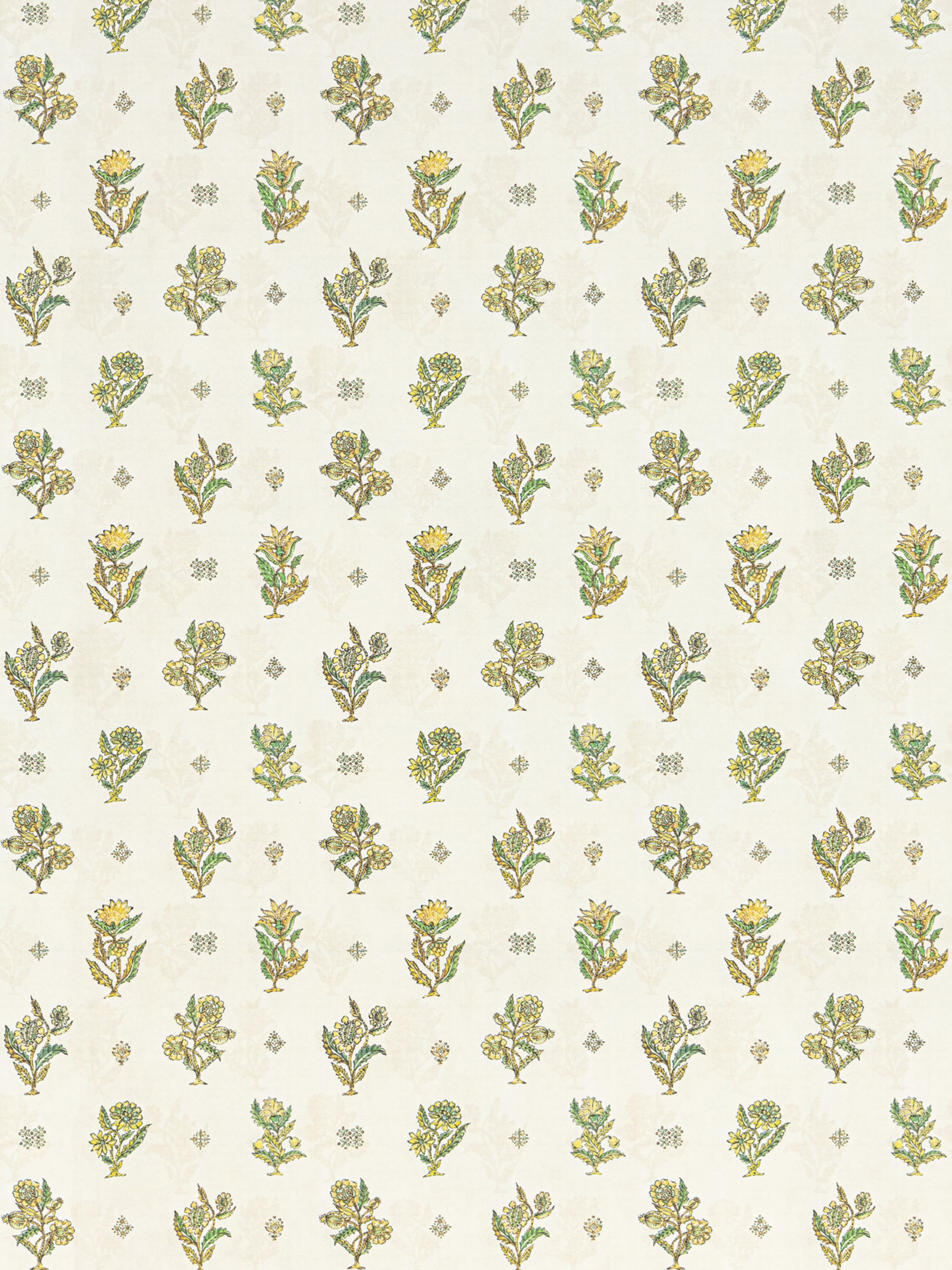 Calico wallpaper in lemongrass color - pattern number SC WP88612D0004 - by Scalamandre in the  collection