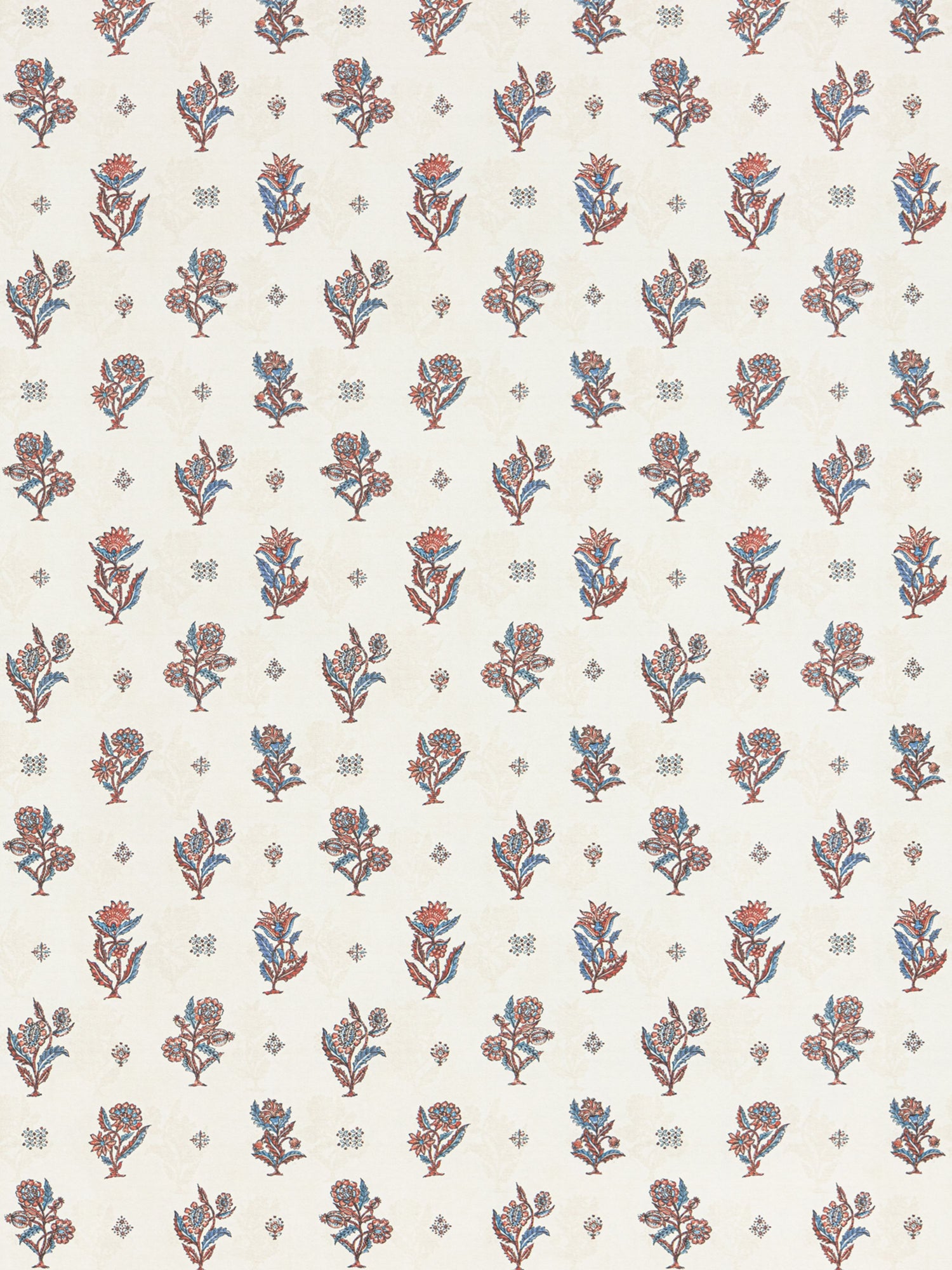 Calico wallpaper in ruby peacock color - pattern number SC WP88612D0007 - by Scalamandre in the  collection