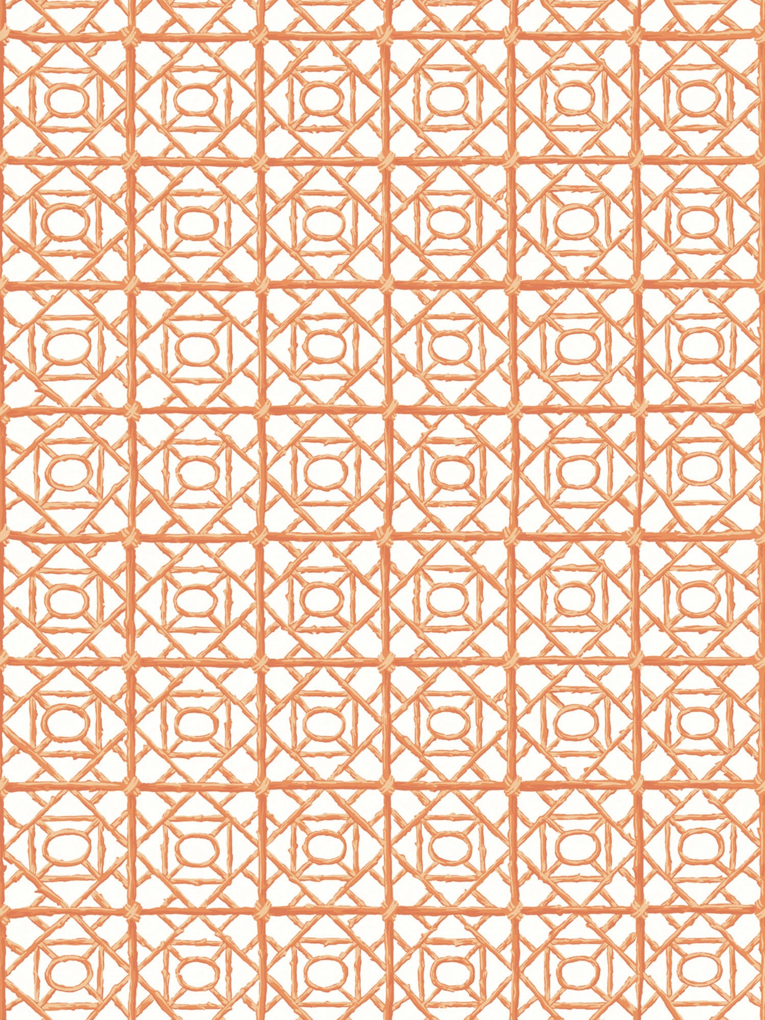 Ormond Fret wallpaper in tangerine color - pattern number SC WP88613D0005 - by Scalamandre in the  collection